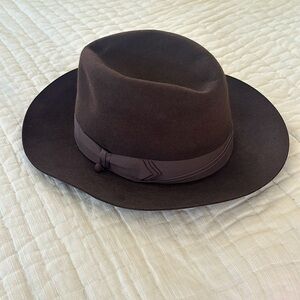 Worth & Worth Felt Hat sz 7 brown